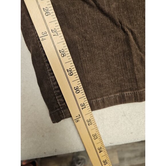 L.O.G.G. H&M Women's  Stretch Corduroy Pants Size 12 Brown Boho Detailed Buttons - Picture 2 of 6